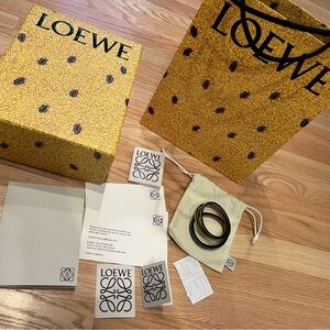 LOEWE double bangle set in classic calfskin small